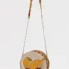 Sac Bandoulière Ronde – "Cœur Kente"