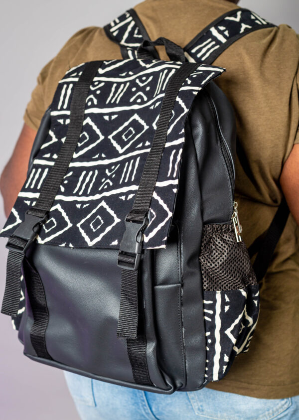 Sac à Dos Bogolan Noir Blanc