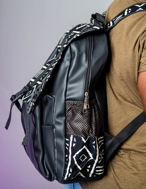Sac à Dos Bogolan Noir Blanc