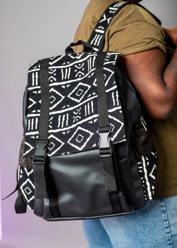 Sac à Dos Bogolan Noir Blanc