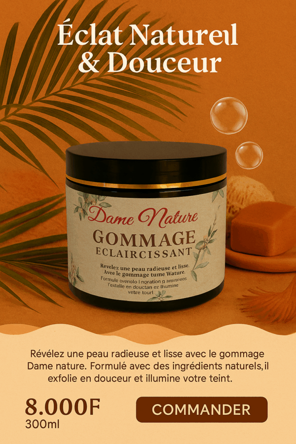 ✨ Gommage Éclaircissant Dame Nature – 300ml