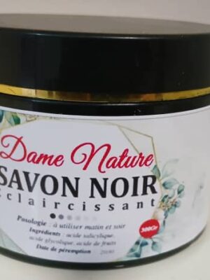 🌿 Savon Noir Éclaircissant – Dame Nature
