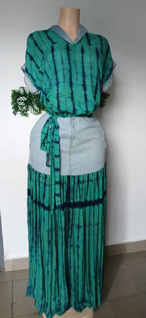 Ensemble Haut wax & Jupe Jean Wax